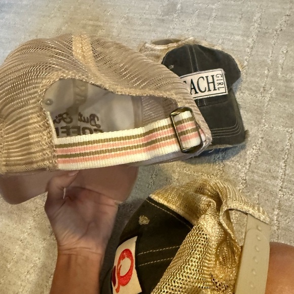 Trendy Baseball Caps Set - Pink, Black, Tan - Picture 4 of 5